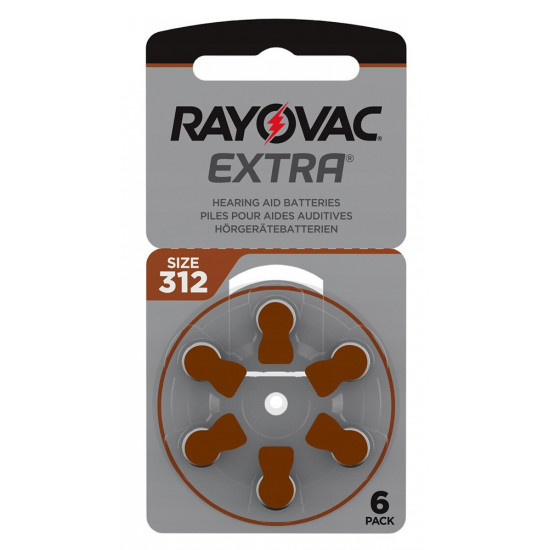 RAYOVAC μπαταρίες ακουστικών βαρηκοΐας 312MF, mercury free, 1.4V, 6τμχ