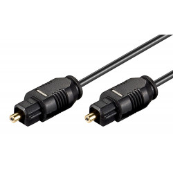 GOOBAY καλώδιο ήχου Toslink 50563, gold plated, 2.2mm, 0.5m, μαύρο