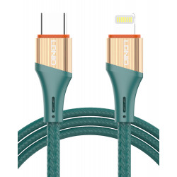 LDNIO καλώδιο Lightning σε USB-C LC631I, 30W PD, 1m, πράσινο