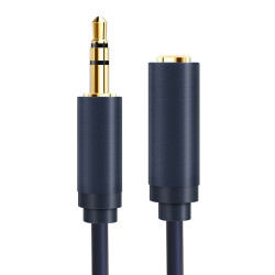 CABLETIME καλώδιο προέκτασης ήχου 3.5mm CT-AV302-H11G, gold plated, 15m, μπλε