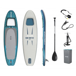 BESTWAY φουσκωτή σανίδα SUP Aqua Drifter View 6532H με διάφανο παράθυρο, 335x91.5x15cm, μπλε