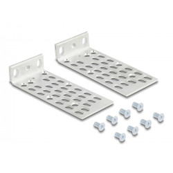 DELOCK σετ βάσεις τοποθέτησης για rack 66236, ασημί, 2τμχ