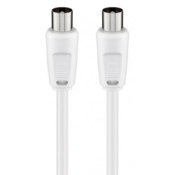 GOOBAY καλώδιο κεραίας αρσενικό 68147, <70dB, CCS, 2.5m, λευκό