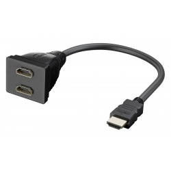 GOOBAY HDMI splitter 68784, 1x input/2x output, 1080p, μαύρο