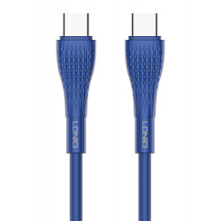 LDNIO καλώδιο USB-C σε USB-C LC672C, 65W PD, 2m, μπλε