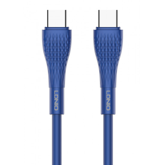 LDNIO καλώδιο USB-C σε USB-C LC672C, 65W PD, 2m, μπλε