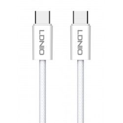 LDNIO καλώδιο USB-C LC901C, 65W PD, 480Mbps, 1m, λευκό
