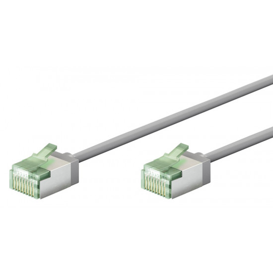 GOOBAY καλώδιο δικτύου 74346, CAT 8.1 U/FTP, ultra slim, copper, 40Gbps, 1m, γκρι