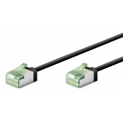GOOBAY καλώδιο δικτύου 74355, CAT 8.1 U/FTP, ultra slim, copper, 40Gbps, 3m, μαύρο