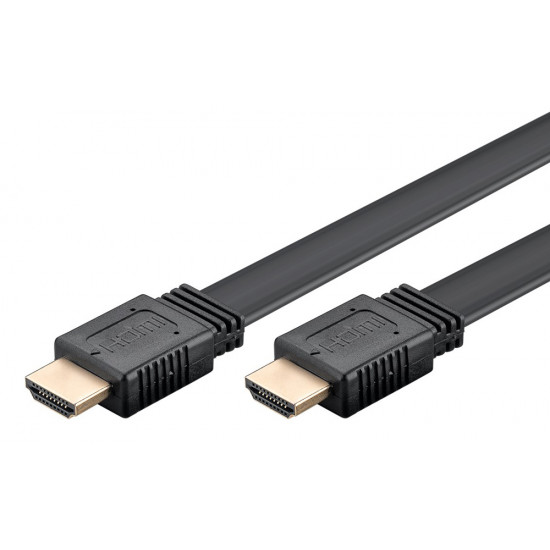 GOOBAY καλώδιο HDMI 77134 με Ethernet, flat, 8K/60Hz, 48 Gbps, 1.5m, μαύρο