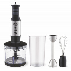 BRUNO ραβδομπλέντερ BRN-0250, 1700W Σετ 3 σε 1, ρυθμιζόμενη ταχύτητα, 4 λεπίδες, inox-μαύρο