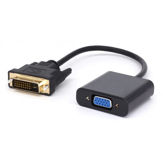 POWERTECH αντάπτορας DVI(M) 24+1 σε VGA(F), 1080p, Active, 0.20, μαύρος