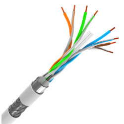 POWERTECH καλώδιο δικτύου CAB-N297, Cat 6 S/FTP, CCA, 24AWG, 100m, γκρι