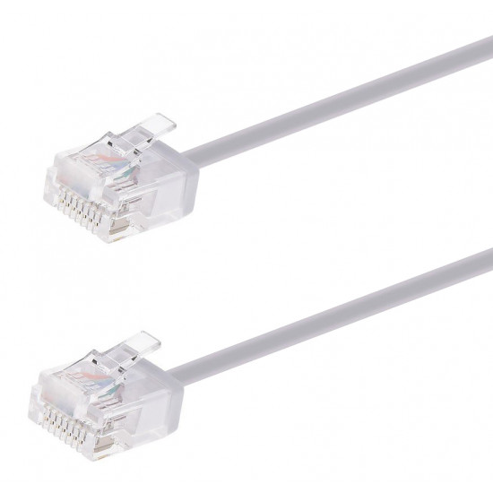POWERTECH καλώδιο δικτύου CAB-N440, Cat 6A U/UTP, ultra slim, copper, 500MHz, 1m, γκρι