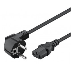 POWERTECH Καλώδιο τροφοδοσίας 3x 1mm² CAB-P014, μαύρο, 1.5m