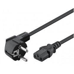 POWERTECH καλώδιο τροφοδοσίας PC CAB-P016, 3x 0.50mm², copper, 1.5m, μαύρο