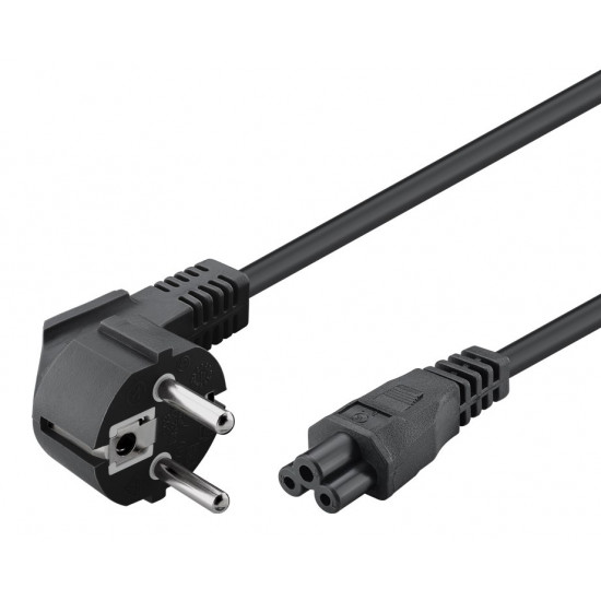POWERTECH καλώδιο τροφοδοσίας CAB-P029, 3x 0.50mm, 1.5m, μαύρο, 10τμχ