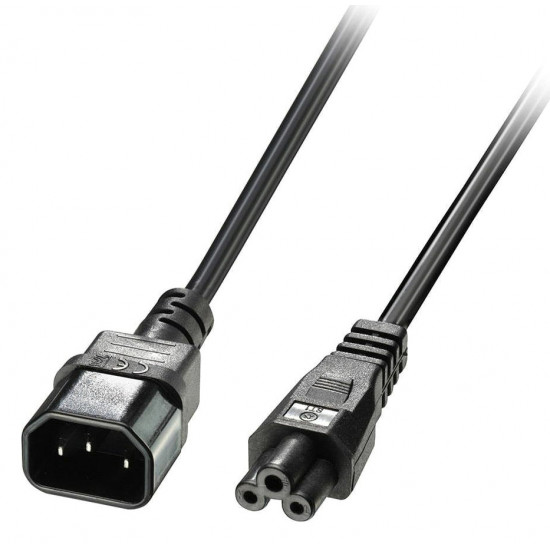 POWERTECH καλώδιο τροφοδοσίας CAB-P034, 0.75mm², copper, 1m, μαύρο