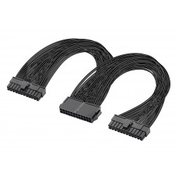 POWERTECH καλώδιο μητρικής 24pin σε 2x 24pin CAB-W052, 0.25m