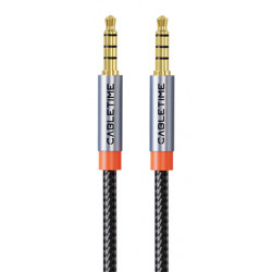 CABLETIME καλώδιο ήχου 3.5mm CT-AM35M, gold plated, 1.5m, μαύρο