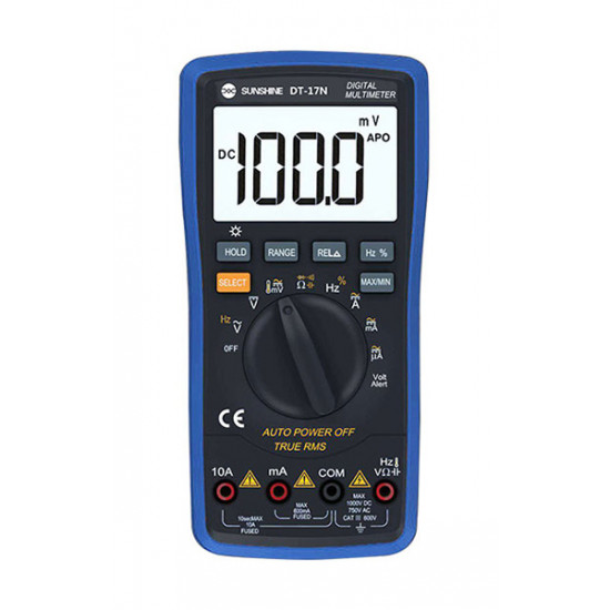 SUNSHINE ψηφιακό πολύμετρο DT-17N, AC 700V/DC 1000V, AC/DC 10A