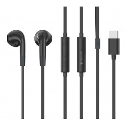 CELEBRAT earphones με μικρόφωνο G39, USB-C σύνδεση, 14mm, 1.2m, μαύρα