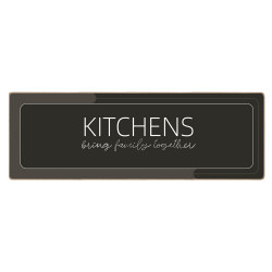 HOME USE πατάκι κουζίνας HUH-0216, αντιολισθητικό, υφασμάτινο, 120x40cm, 3.5mm πάχος, καφέ
