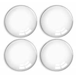 HOME USE στοπ πόρτας HUH-0263, αυτοκόλλητο, PU πλαστικό, 40x8mm, διάφανο, 4τμχ