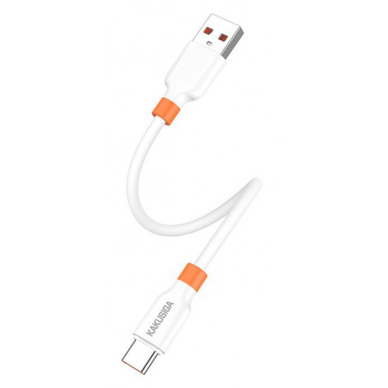 KAKUSIGA καλώδιο USB-C σε USB KSC-1024, σιλικόνης, 5A, 480Mbps, 0.25m, λευκό