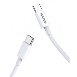 KAKUSIGA καλώδιο USB-C σε USB-C KSC-653, 100W, 480Mbps, 25cm, λευκό