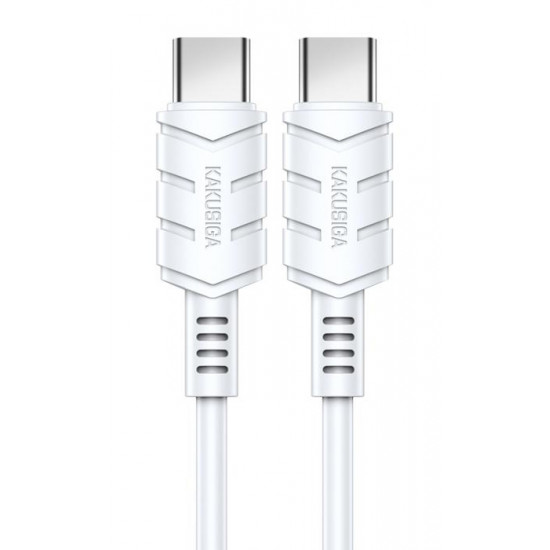 KAKUSIGA καλώδιο USB-C σε USB-C KSC-710, 60W, 480Mbps, 1.2m, λευκό