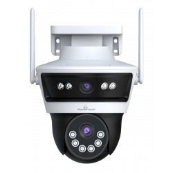POWERTECH smart κάμερα PT-1340, 3MP, dual lens, WiFi, PTZ, SD, IP65