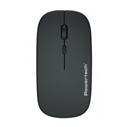 POWERTECH ασύρματο ποντίκι PT-1381, 2.4GHz & Bluetooth, έως 1600DPI, 500mAh, μαύρο