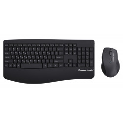 POWERTECH set ποντίκι & πληκτρολόγιο PT-1490, 2.4GHz & Bluetooth, μαύρο
