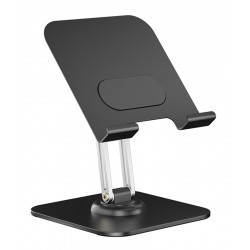 POWERTECH επιτραπέζια βάση για tablet PT-1494, περιστρεφόμενη, foldable, μαύρη
