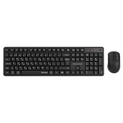POWERTECH set ασύρματο ποντίκι & πληκτρολόγιο PT-1540, 2.4GHz & Bluetooth, αθόρυβο, μαύρο