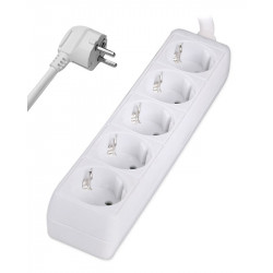 POWERTECH πολύπριζο PT-869, 5x schuko, 16A, 1.5m, λευκό