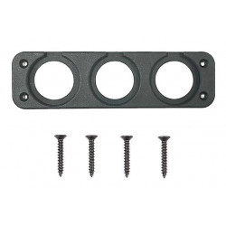 POWERTECH πάνελ πρίζας για σκάφη & οχήματα PTL-014, 3 θέσεις, 150x43mm