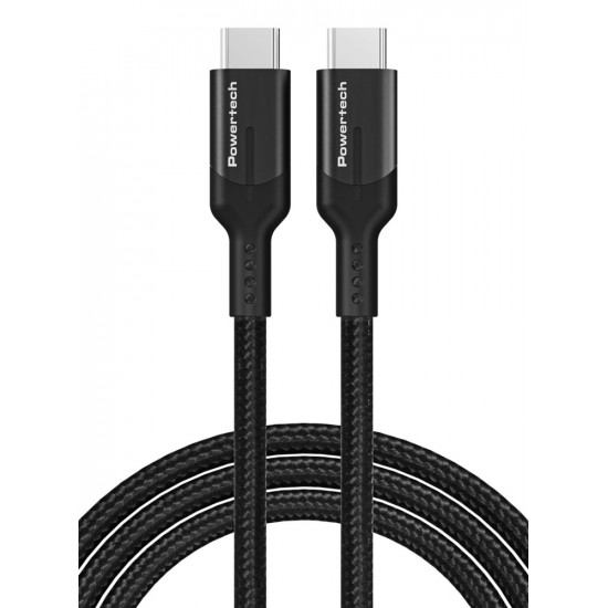 POWERTECH καλώδιο USB-C PTR-0140, PD 240W 5A, copper, 1m, μαύρο