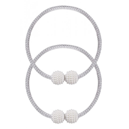 ROXXANI δέστρα κουρτίνας RXN-0024, μαγνητική, 43cm, γκρι, 2τμχ