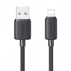 USAMS καλώδιο Lightning σε USB US-SJ689, 2.4A, 480Mbps, 1m, μαύρο