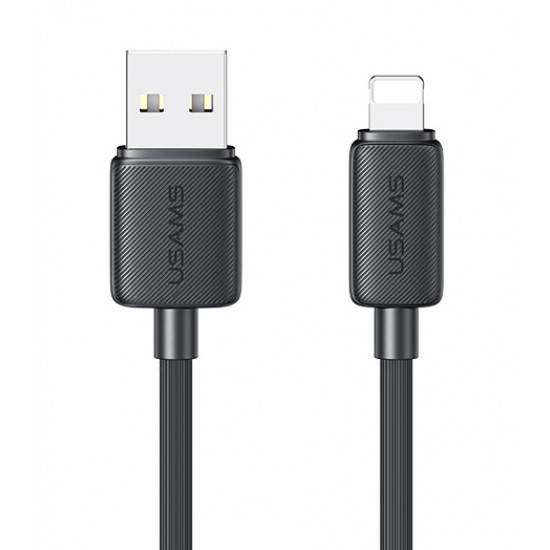 USAMS καλώδιο Lightning σε USB US-SJ689, 2.4A, 480Mbps, 1m, μαύρο