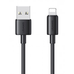 USAMS καλώδιο Lightning σε USB US-SJ709, 2.4A, 480Mbps, 1m, μαύρο