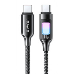 USAMS καλώδιο USB-C SJ750, 100W, 480Mbps, 1.2m, μαύρο