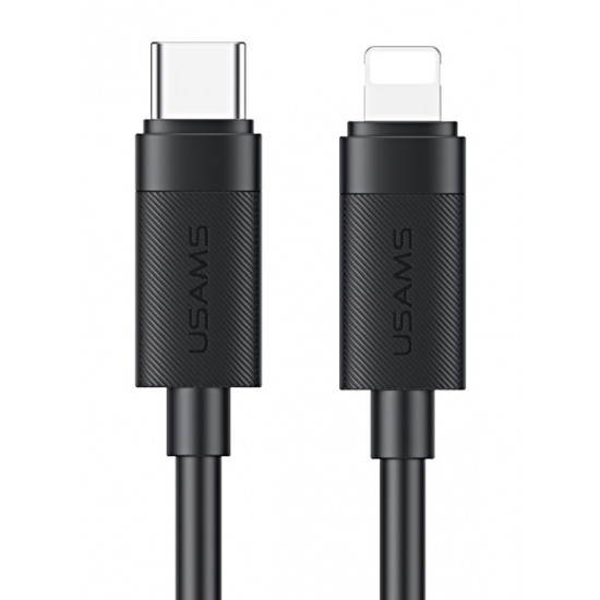 USAMS καλώδιο Lightning σε USB-C SJ781, 30W, 480Mbps, 1m, μαύρο