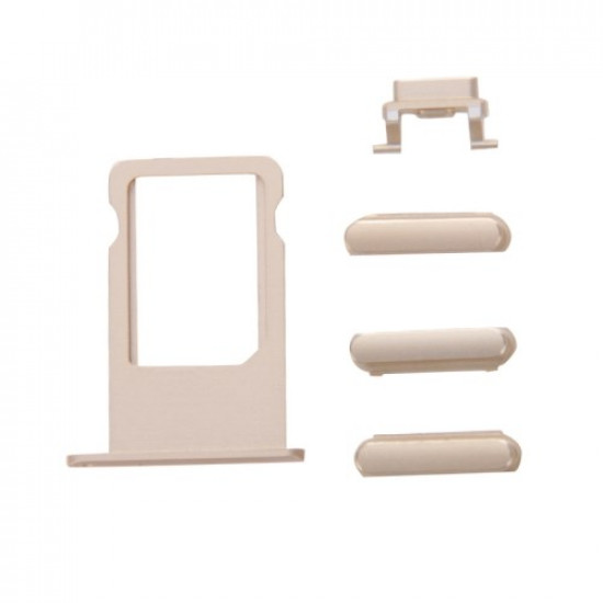 Πλαϊνά πλήκτρα και Βάση Sim για iPhone 7, Gold