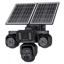 SECTEC smart ηλιακή κάμερα ST-523-9MAOV-4G-EU, triple lens, 3MP, 4G, SD, PTZ, IP66