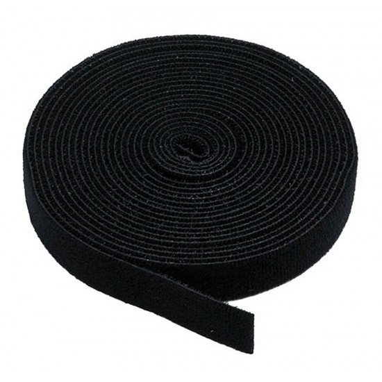 POWERTECH ταινία τύπου velcro TIES-003, πολλαπλών χρήσεων, 20mm, 3m, μαύρη