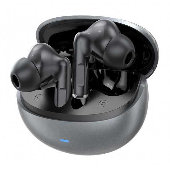 CELEBRAT earphones με θήκη φόρτισης W80, True Wireless, 13mm, 30/230mAh, γκρι