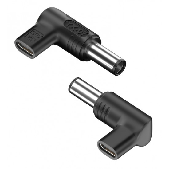 POWERTECH αντάπτορας τροφοδοσίας laptop YX-07, USB-C σε HP 7.4x5mm, μαύρος